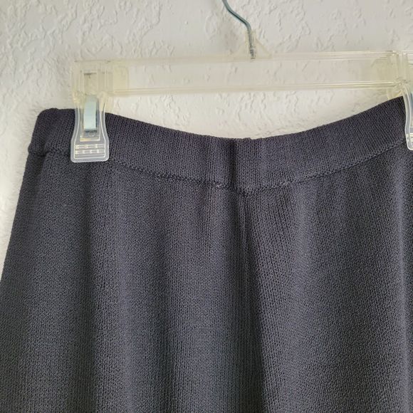 St. John's Evening by Marie Gray Basics Black Knit Wide Leg High Rise Pants - Picture 5 of 7